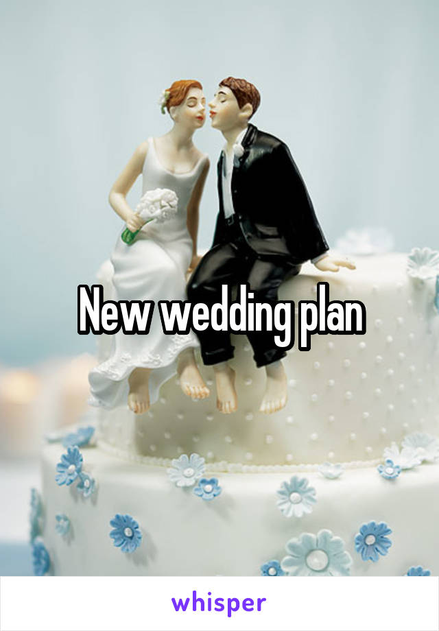 New wedding plan