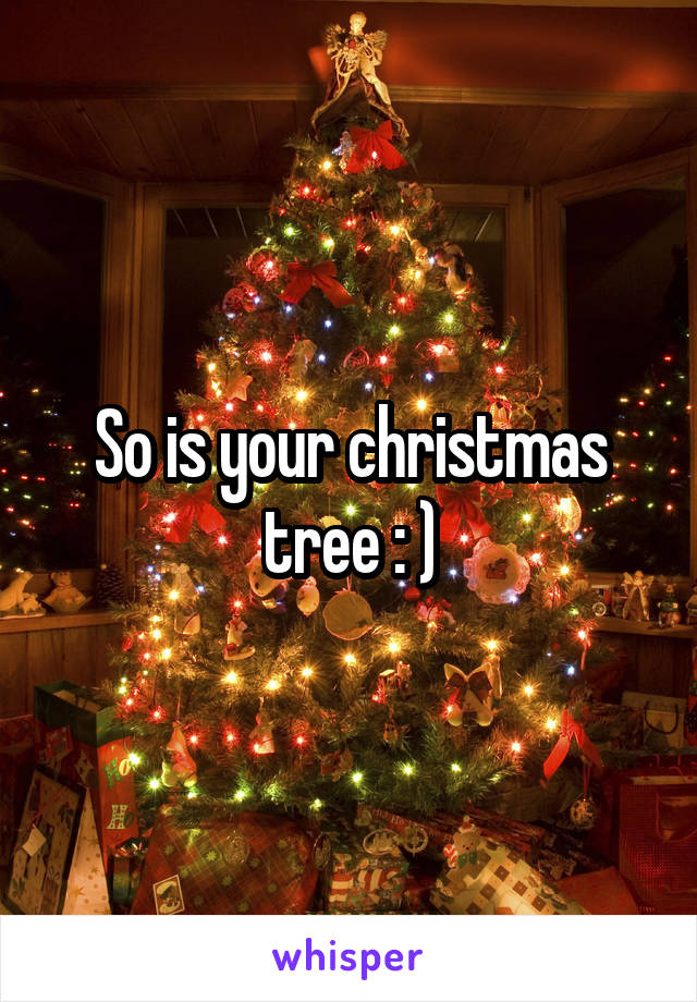 So is your christmas tree : )