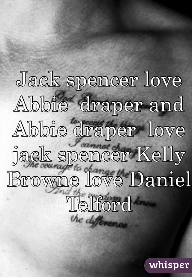 Jack spencer love Abbie  draper and Abbie draper  love jack spencer Kelly Browne love Daniel Telford  