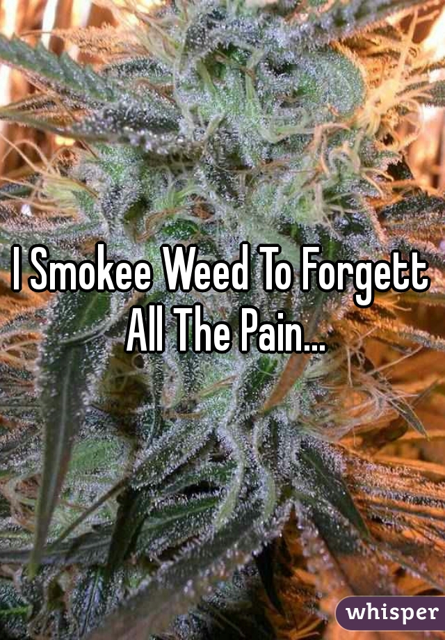 I Smokee Weed To Forgett All The Pain...