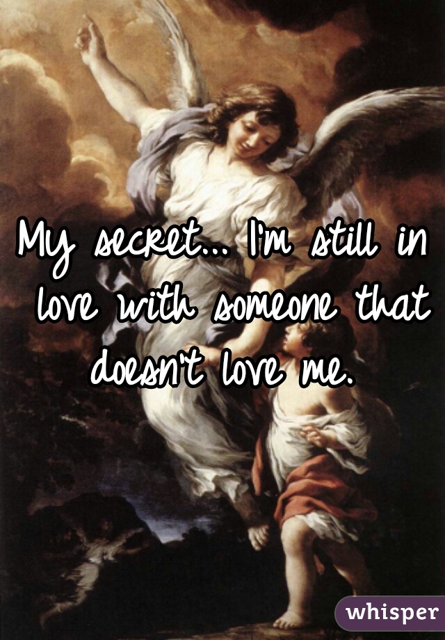 My secret... I'm still in love with someone that doesn't love me. 