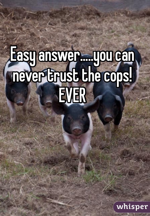 Easy answer.....you can never trust the cops! EVER