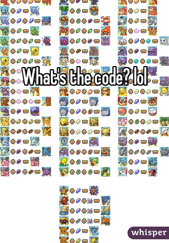 What's the code? lol 