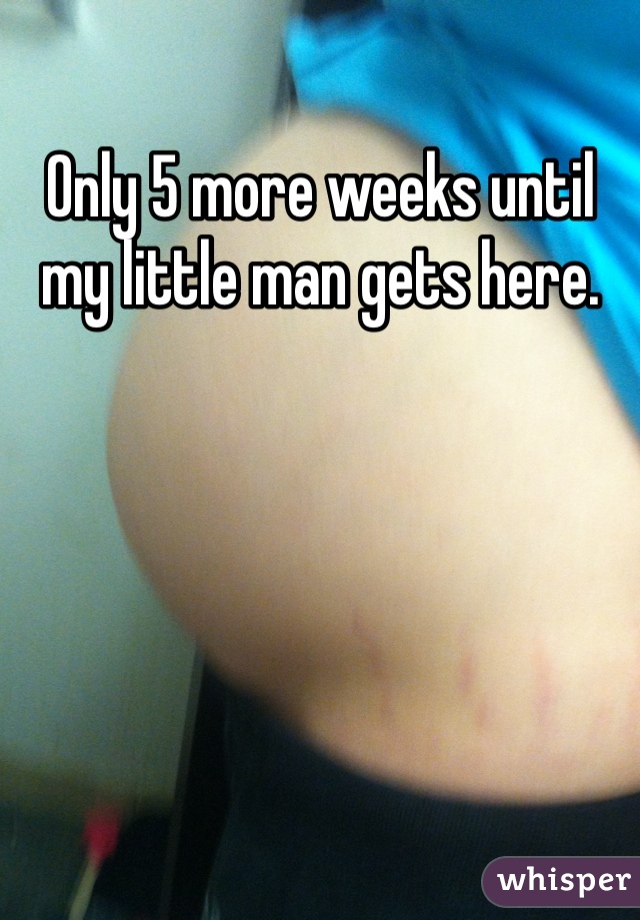 Only 5 more weeks until my little man gets here. 