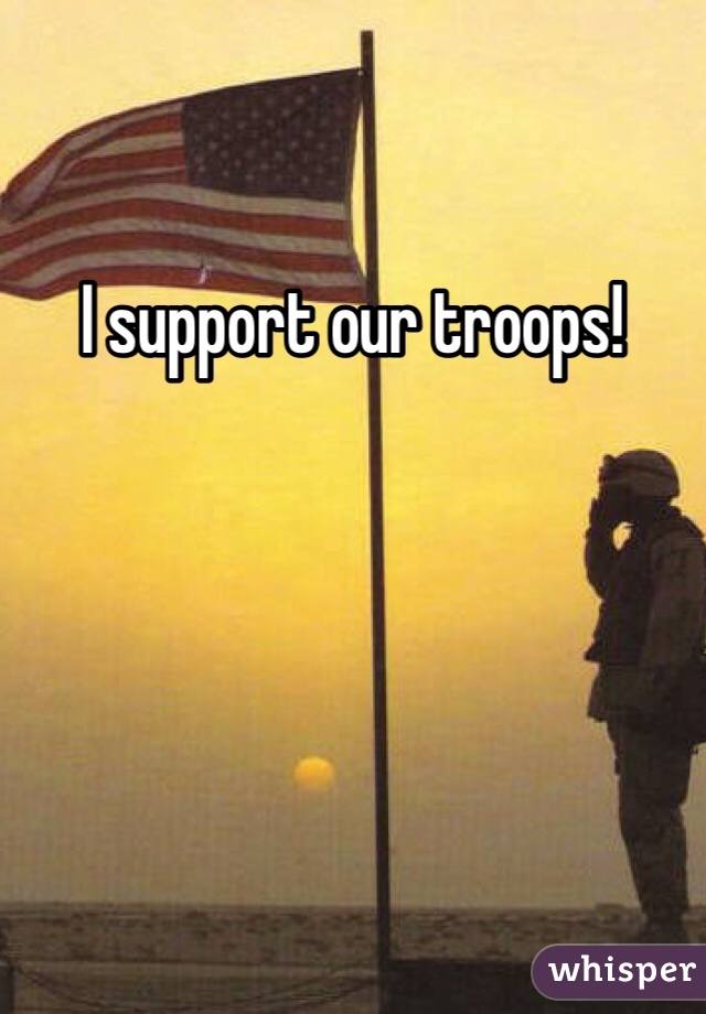 I support our troops! 