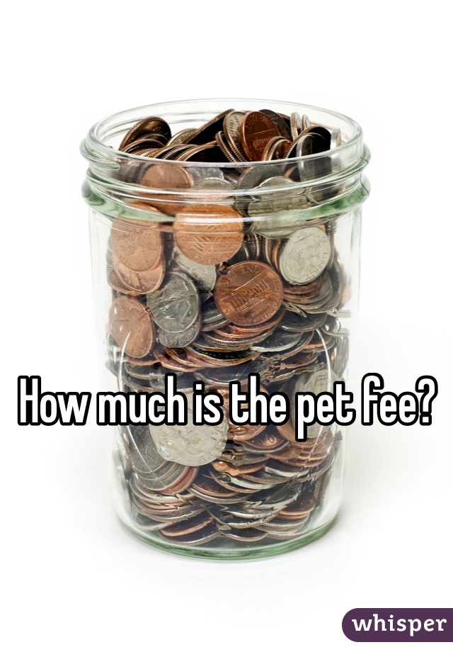 How much is the pet fee?