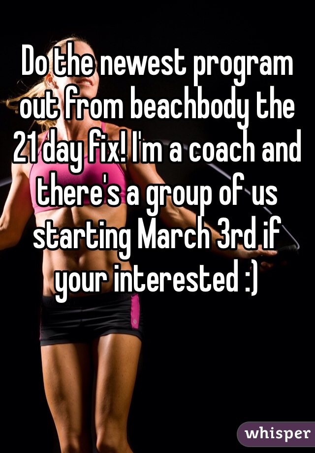 Do the newest program out from beachbody the 21 day fix! I'm a coach and there's a group of us starting March 3rd if your interested :)