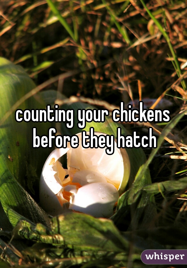 counting your chickens before they hatch