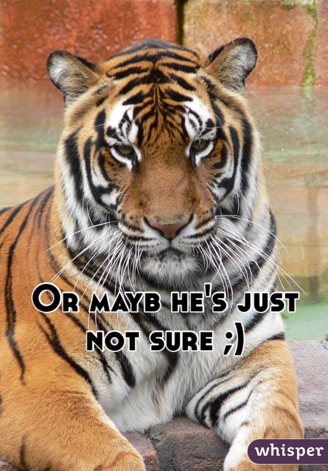 Or mayb he's just not sure ;)