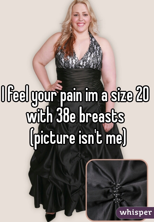 I feel your pain im a size 20 with 38e breasts (picture isn't me)