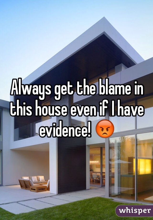 Always get the blame in this house even if I have evidence! 😡