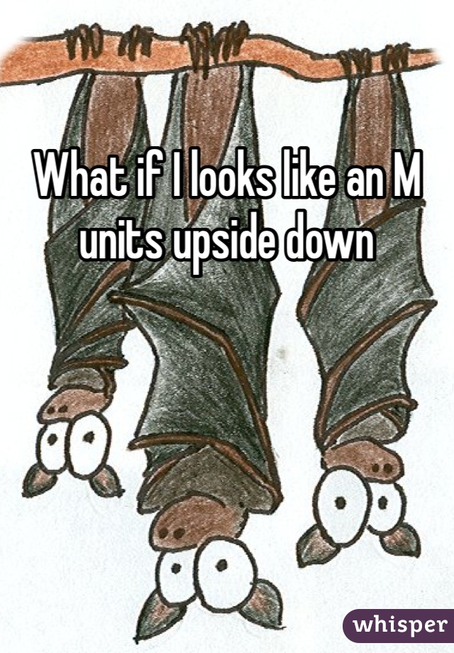 What if I looks like an M units upside down