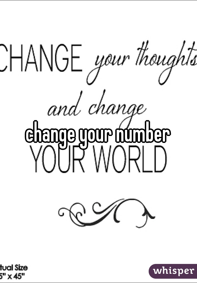 change your number