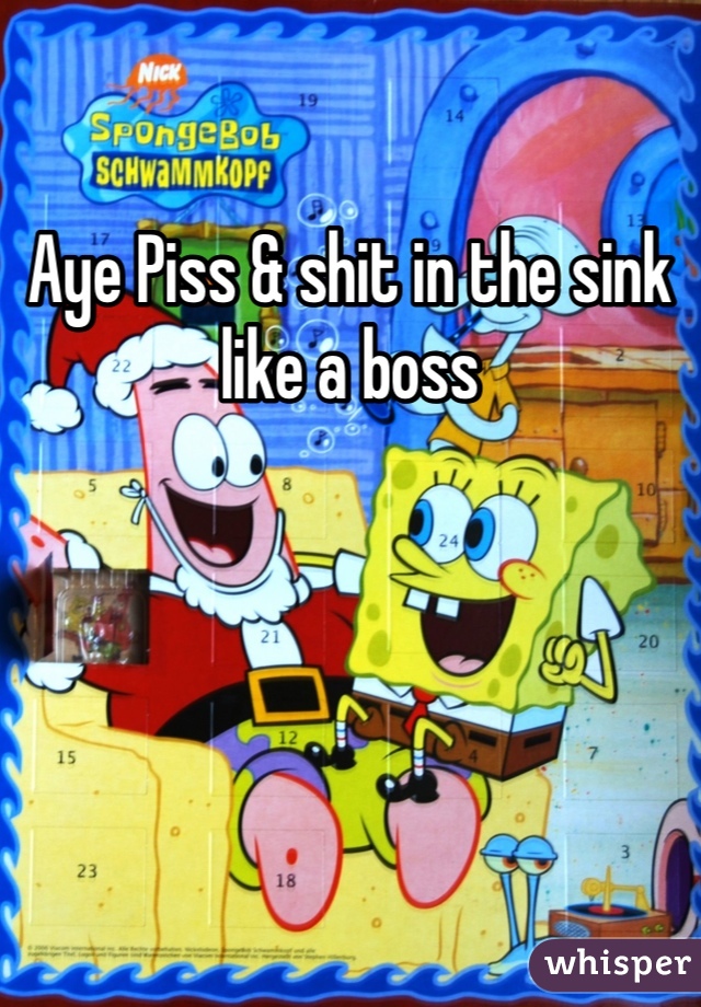 Aye Piss & shit in the sink like a boss 