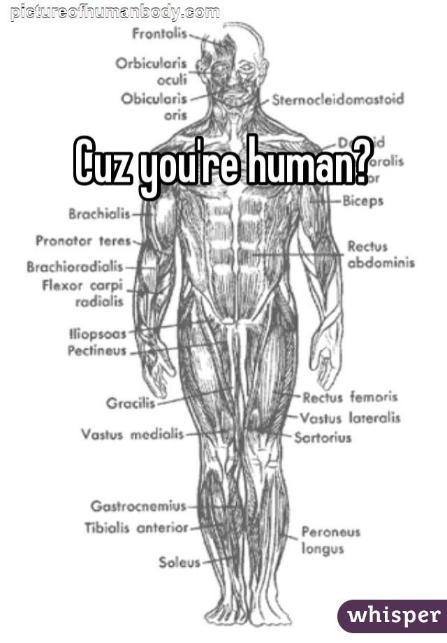 Cuz you're human?