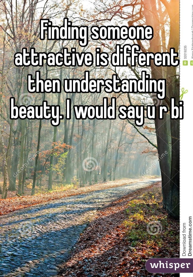 Finding someone attractive is different then understanding beauty. I would say u r bi