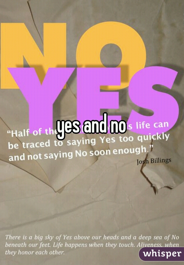 yes and no