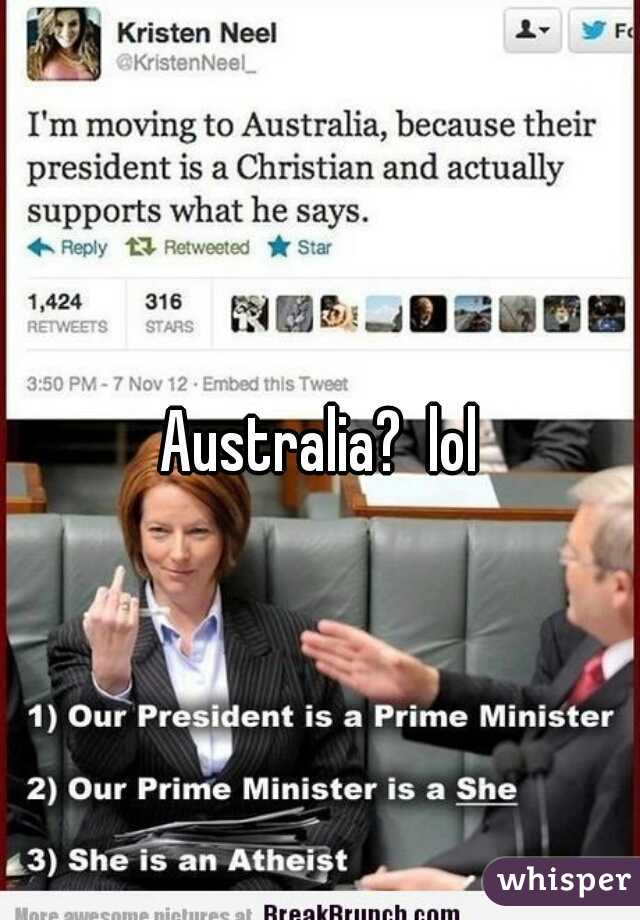 Australia?  lol