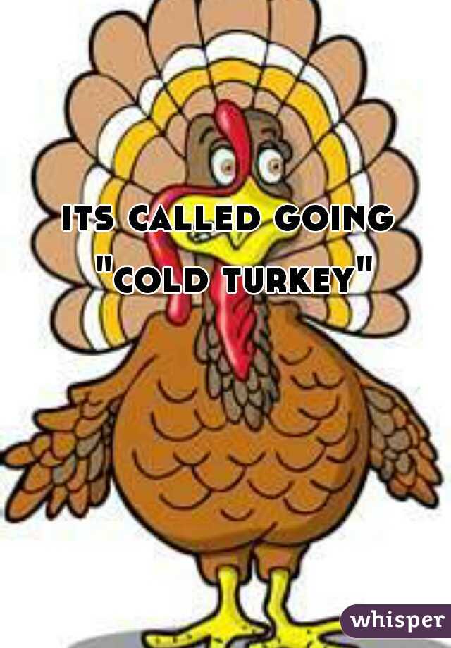 its called going "cold turkey"