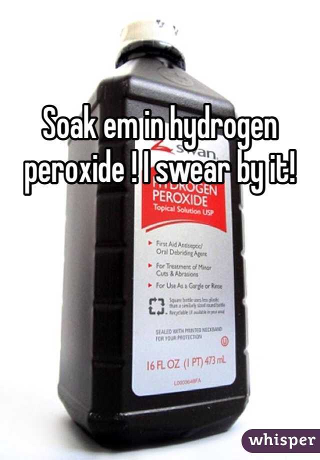 Soak em in hydrogen peroxide ! I swear by it! 