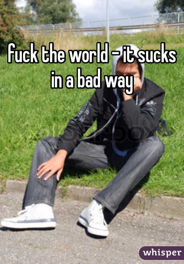 fuck the world - it sucks in a bad way
