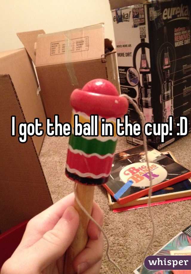 I got the ball in the cup! :D