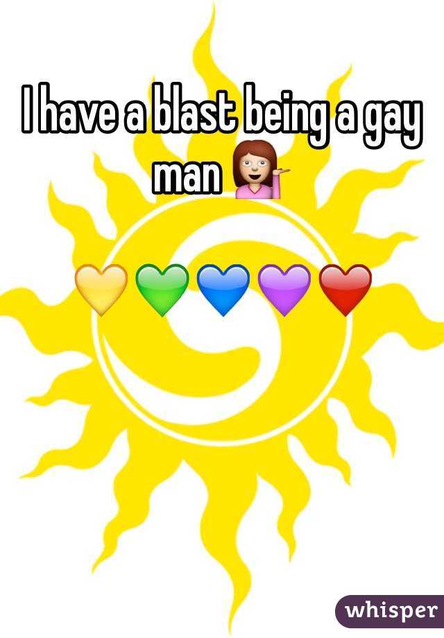 I have a blast being a gay man 💁

💛💚💙💜❤️