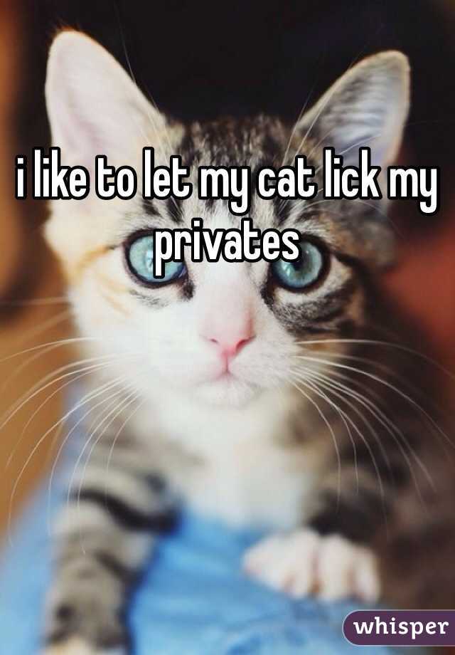 i like to let my cat lick my privates 