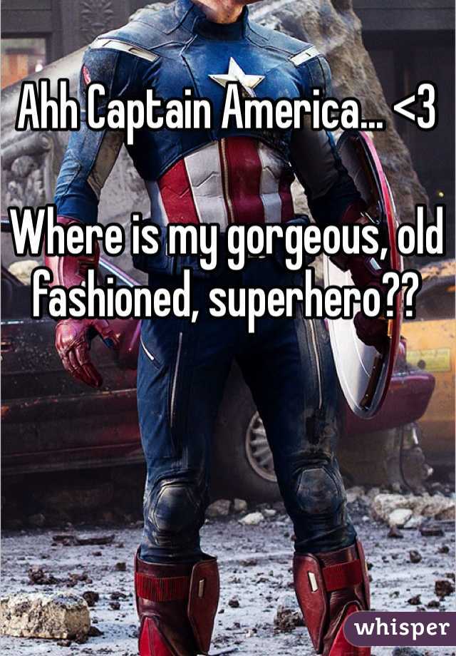 Ahh Captain America... <3

Where is my gorgeous, old fashioned, superhero??