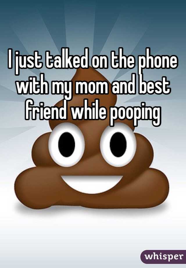 I just talked on the phone with my mom and best friend while pooping 