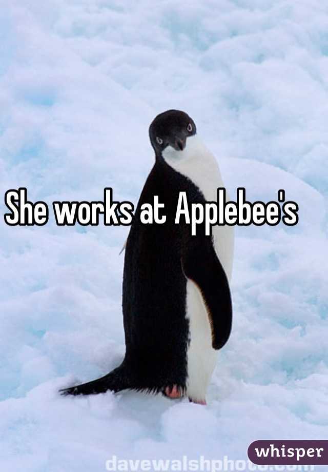She works at Applebee's 