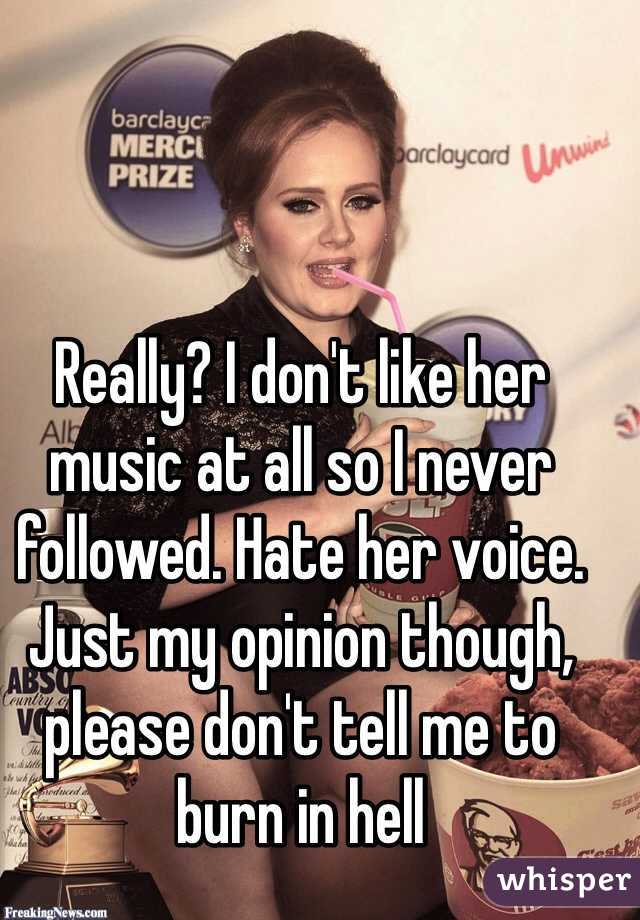 Really? I don't like her music at all so I never followed. Hate her voice. Just my opinion though, please don't tell me to burn in hell
