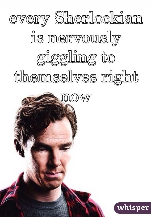 every Sherlockian is nervously giggling to themselves right now