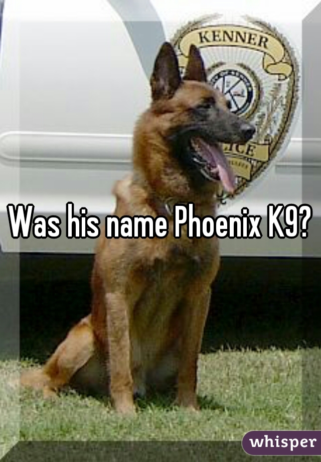 Was his name Phoenix K9?