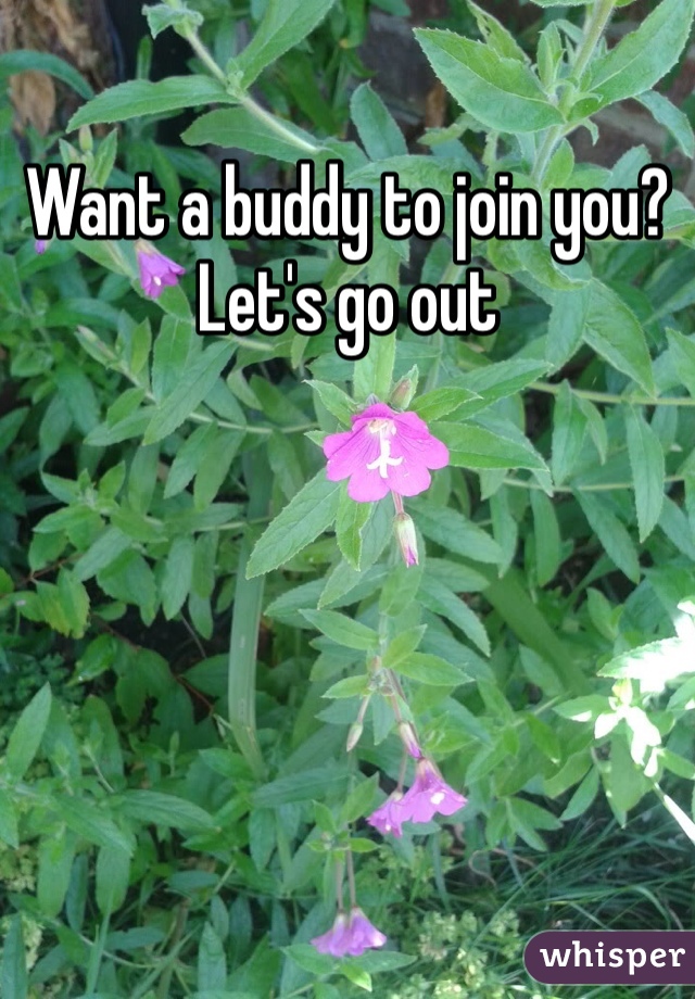 Want a buddy to join you? Let's go out 