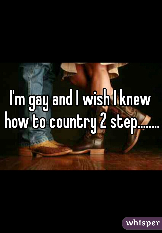 I'm gay and I wish I knew how to country 2 step........
