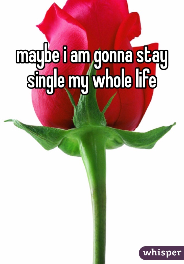 maybe i am gonna stay single my whole life 