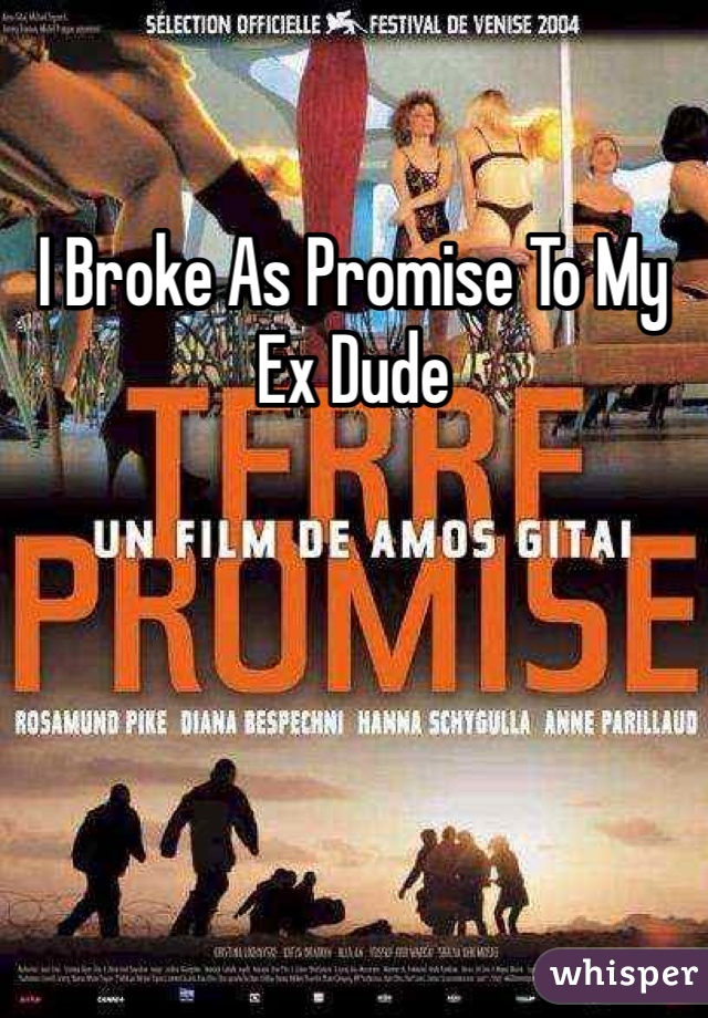 I Broke As Promise To My Ex Dude 