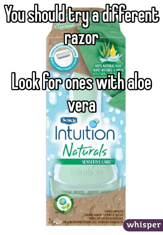 You should try a different razor

Look for ones with aloe vera