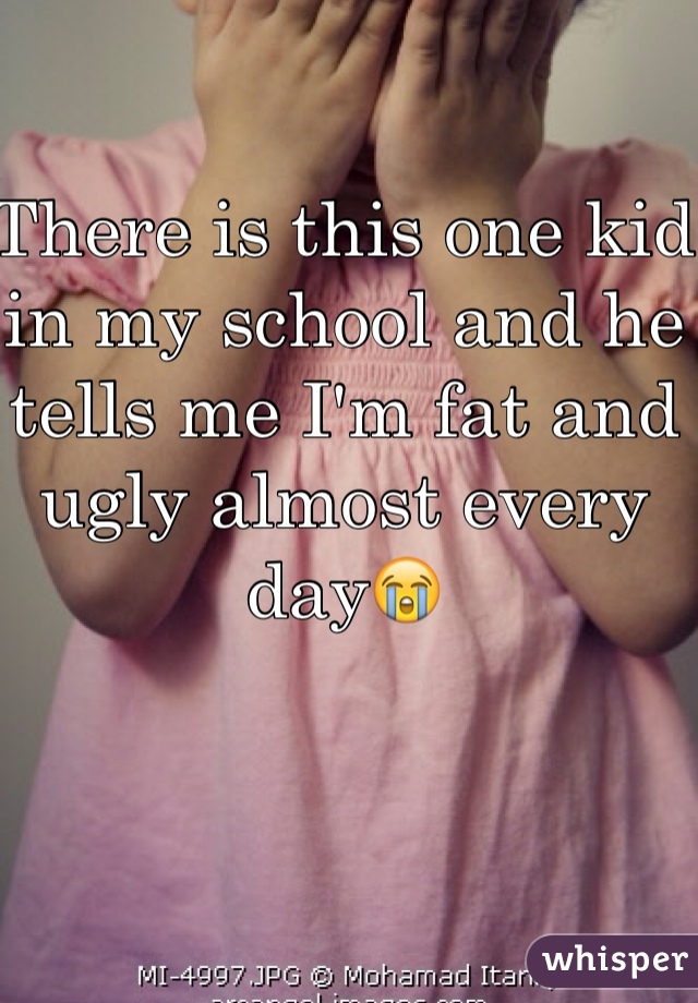 There is this one kid in my school and he tells me I'm fat and ugly almost every day😭