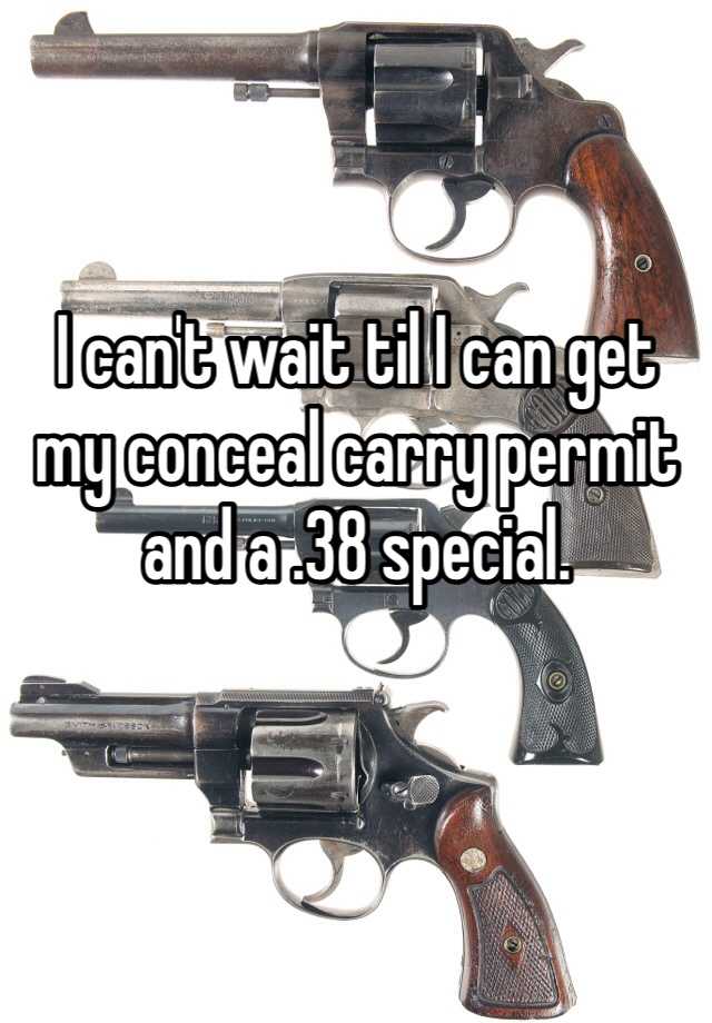 I can't wait til I can get my conceal carry permit and a .38 special.  