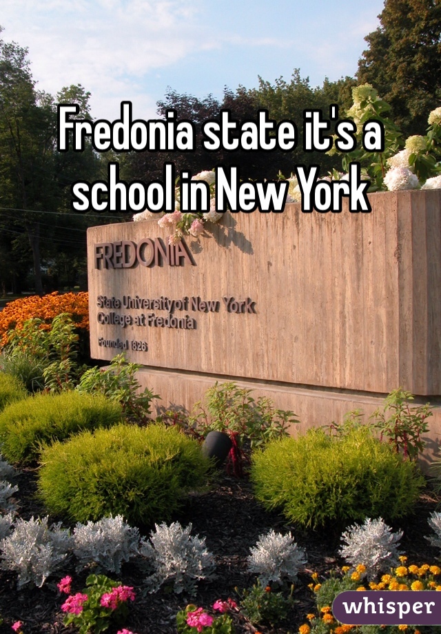 Fredonia state it's a school in New York 