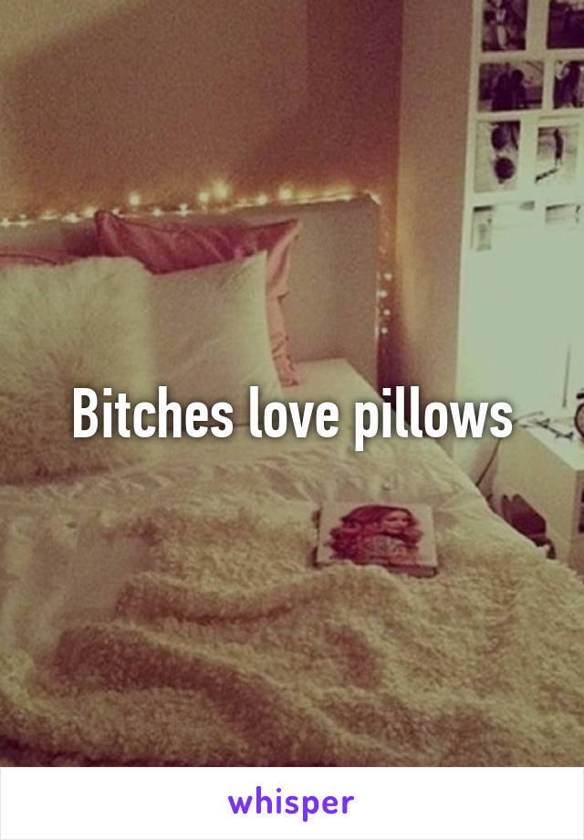 Bitches love pillows