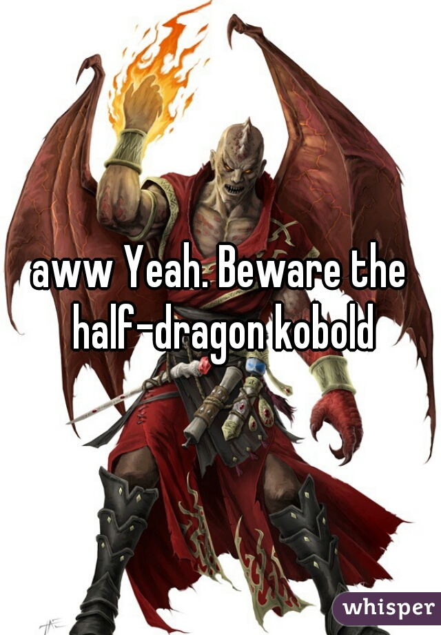 aww Yeah. Beware the half-dragon kobold