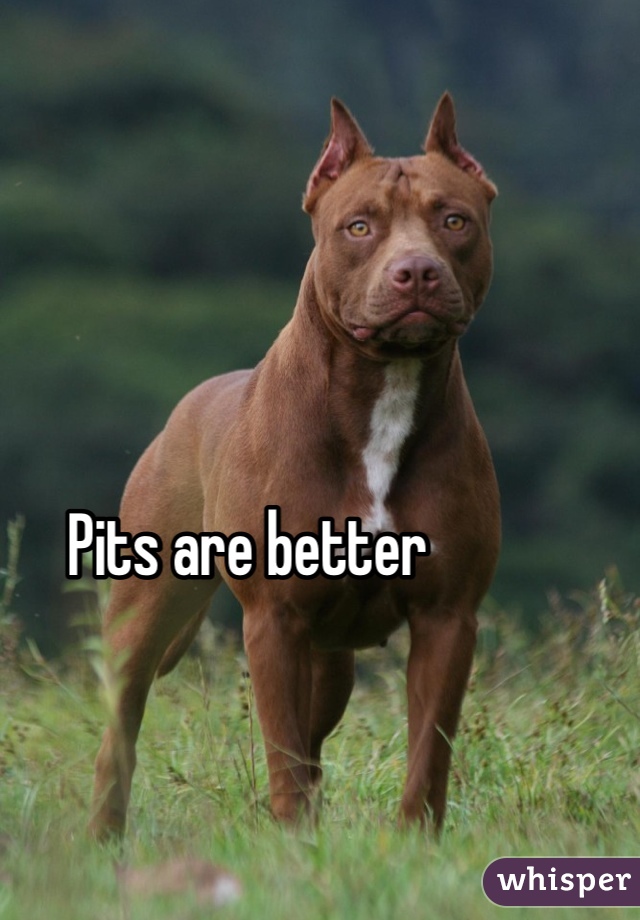 Pits are better