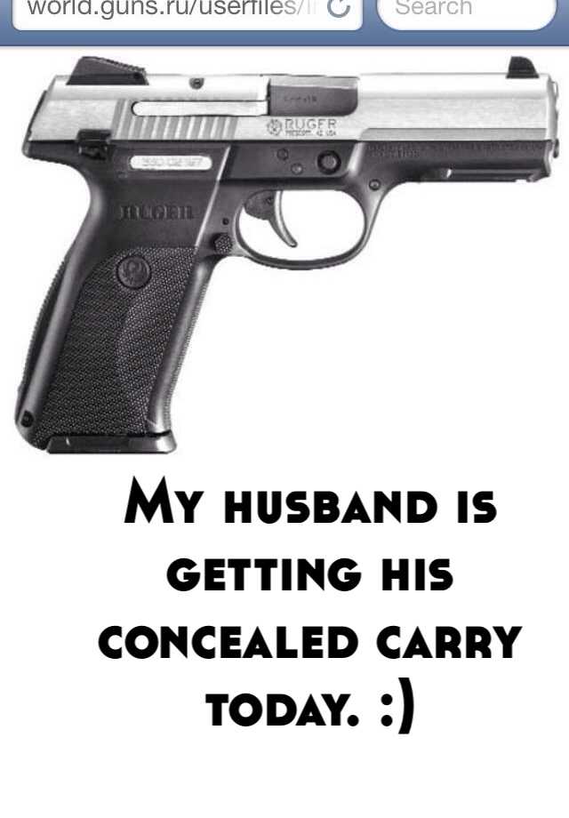 My husband is getting his concealed carry today. :)