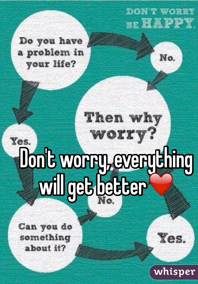 Don't worry, everything will get better❤️