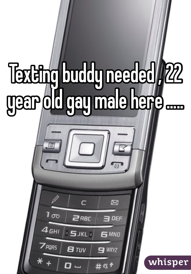 Texting buddy needed , 22 year old gay male here .....