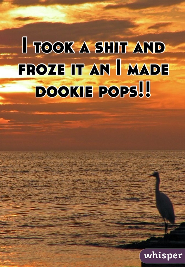 I took a shit and froze it an I made dookie pops!!