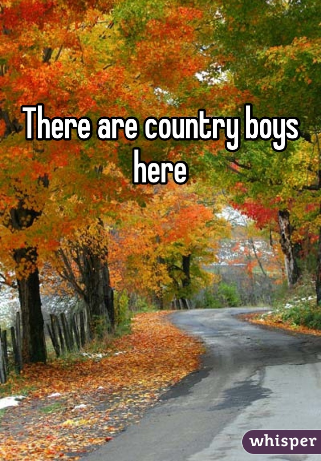 There are country boys here